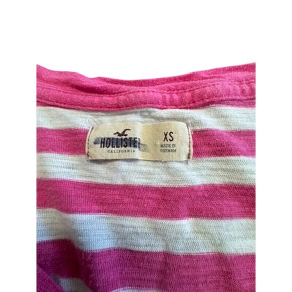 "HOLLISTER" VTG Striped V-Neck Babydoll Top SZ XS Y2K Mean Girls Vampire Diaries - Picture 7 of 8